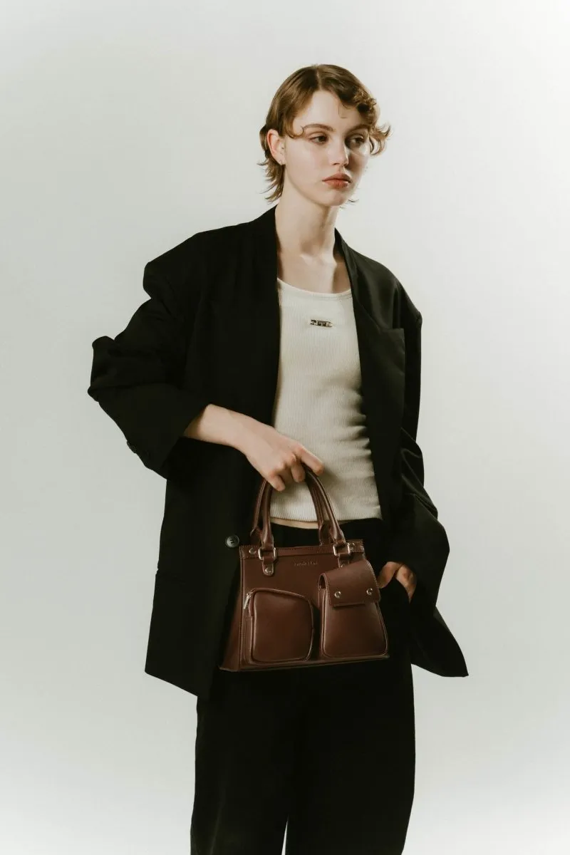 -On sale April 25th 21:00-  multi pocket hand bag/2color