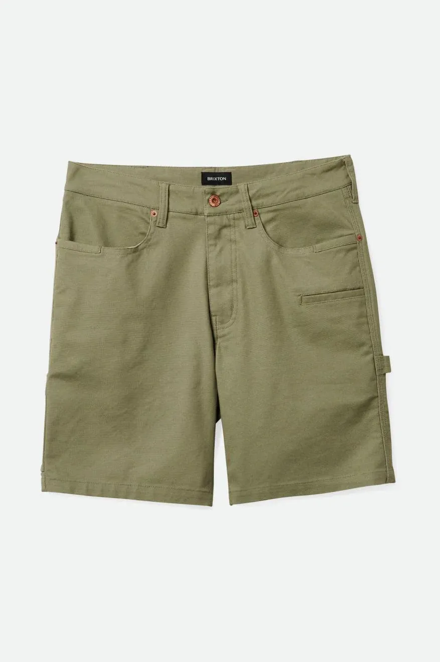 BRIXTON BUILDERS CARPENTER SHORT - OLIVE SURPLUS