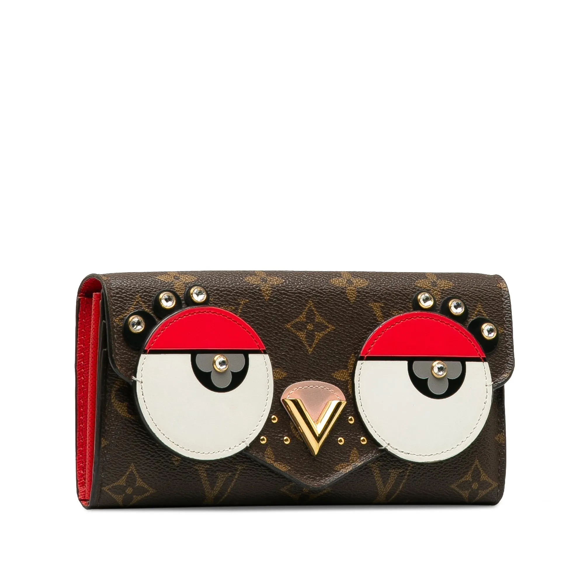 Brown Louis Vuitton Monogram Valentines Bird Sarah Wallet