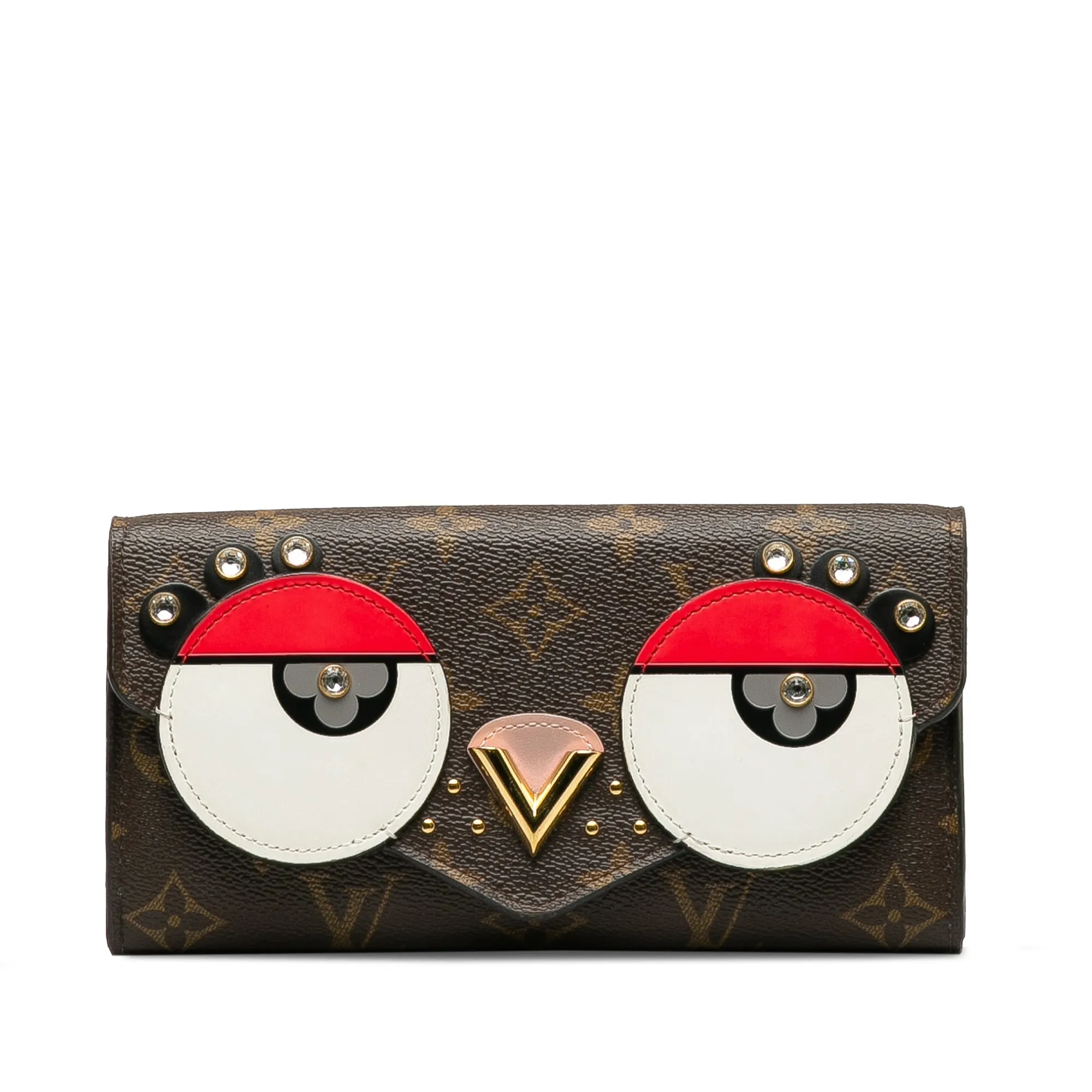 Brown Louis Vuitton Monogram Valentines Bird Sarah Wallet