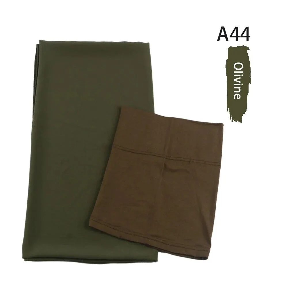 Chiffon Hijab Set with Matching Undercap for Muslim Women