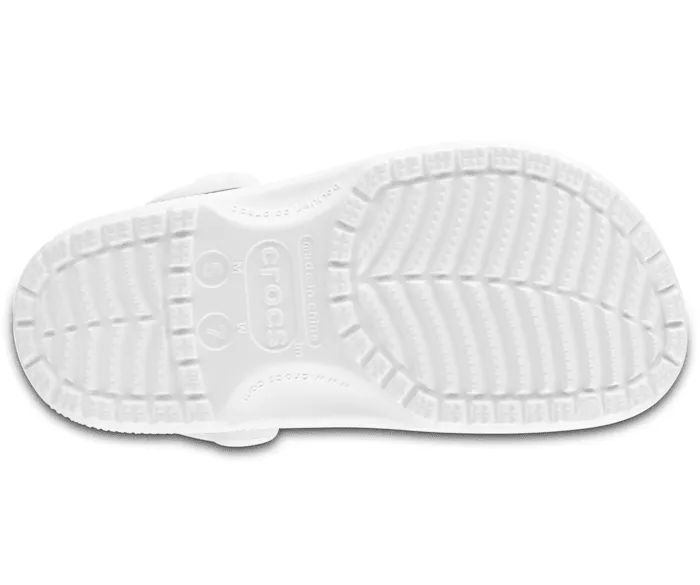 Crocs Classic Clogs Roomy Fit Sandal Clog Sandals Slides Waterproof - White