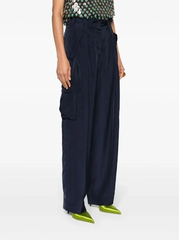 DRIES VAN NOTEN - Women Viscose Cargo Pants