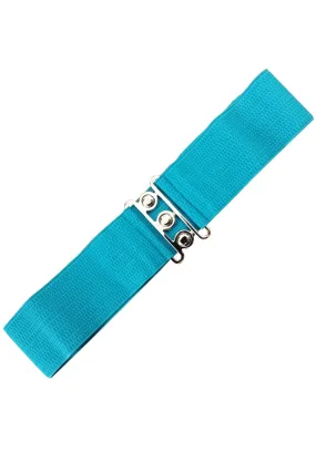 Elastic Waist Belt in Teal by Banned Apparel