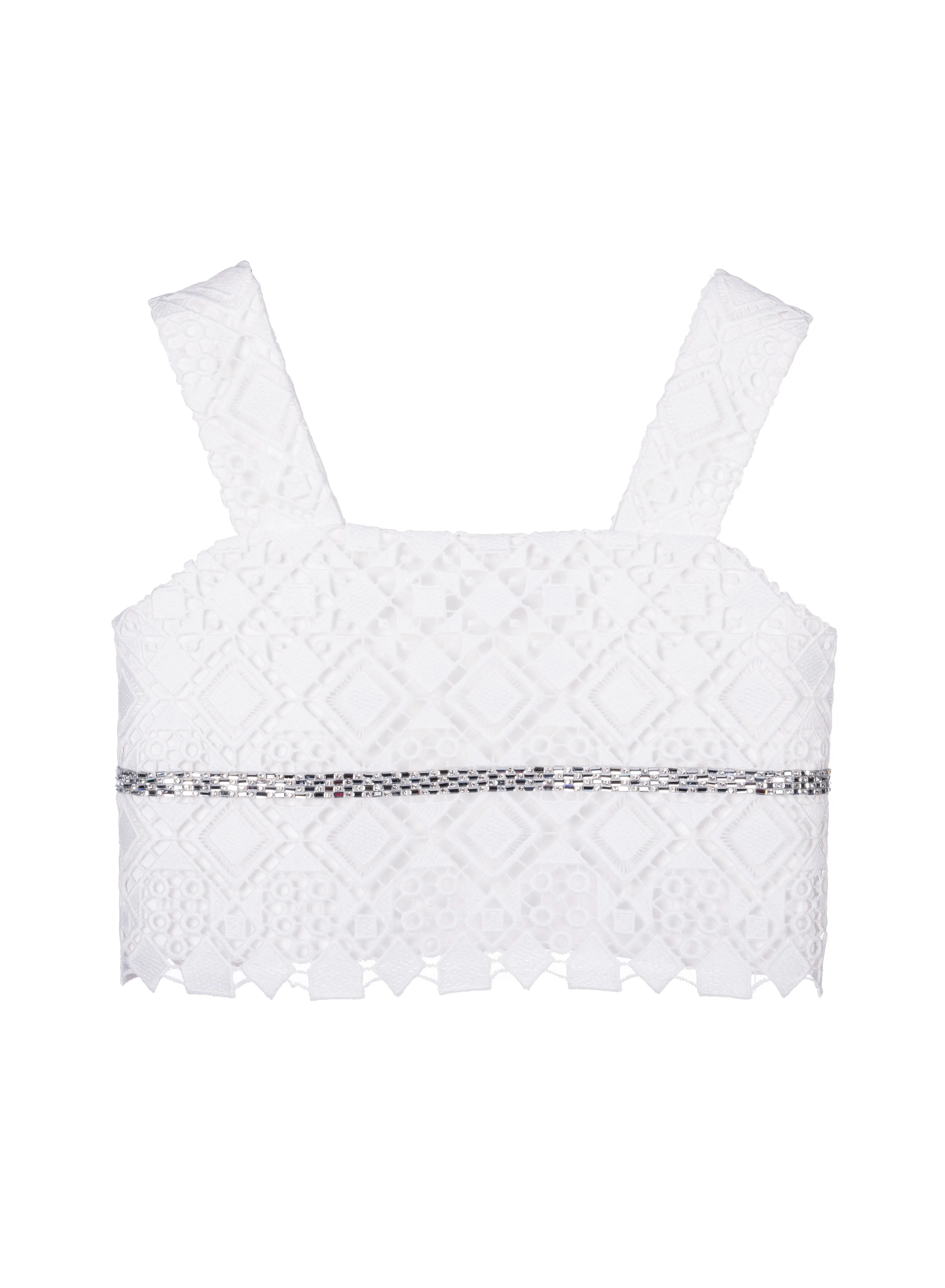 Embellished Macramé Top