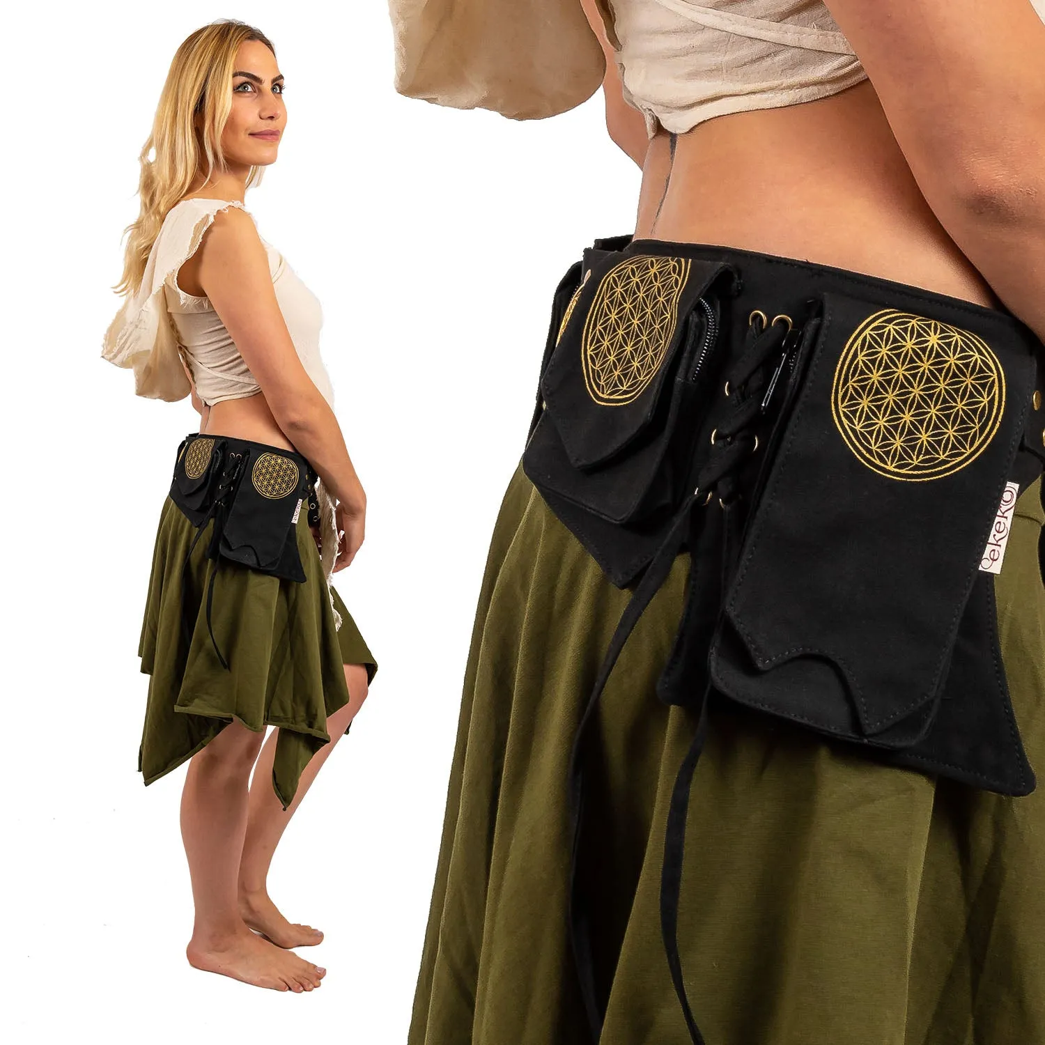 Flower of Life Multi Pocket Belt