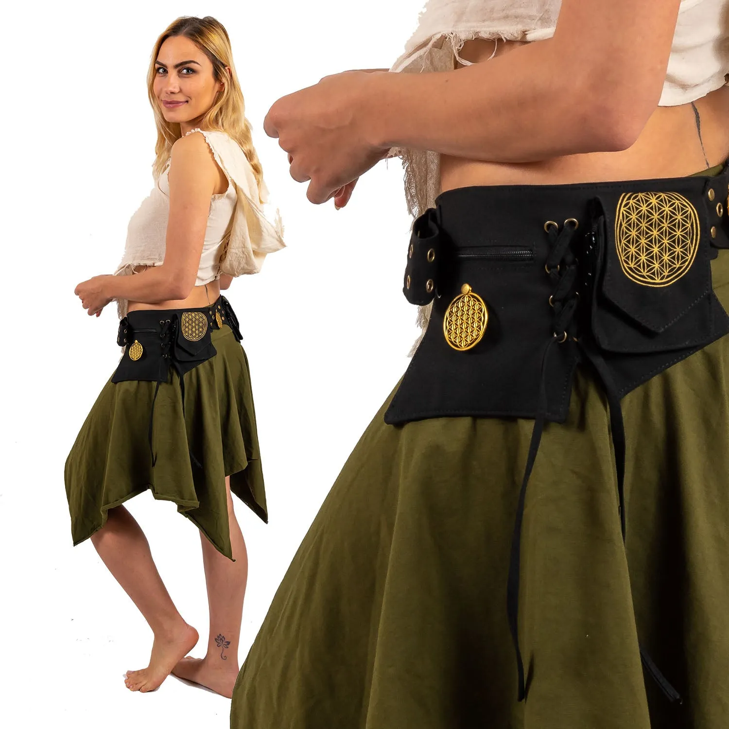 Flower of Life Multi Pocket Belt