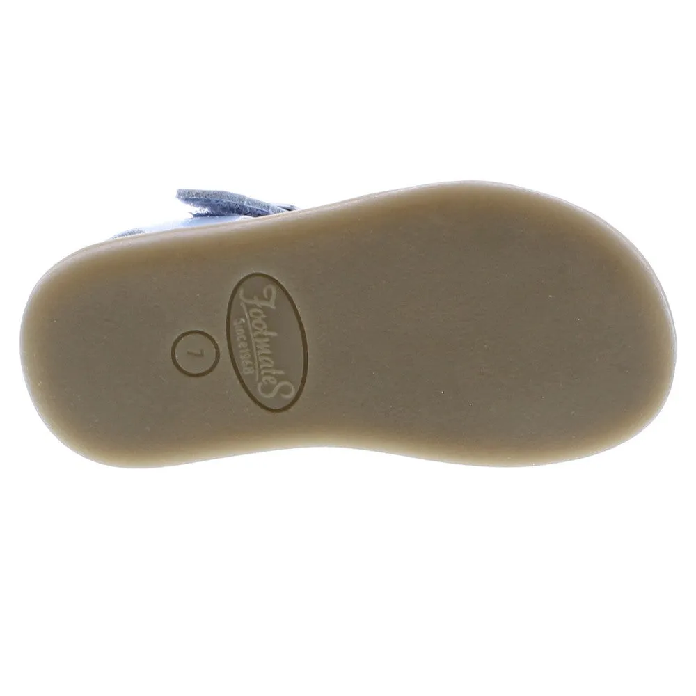 Footmates Girls Sustainable Sandals - Eco-Ariel Microfiber - Pearlized Blue