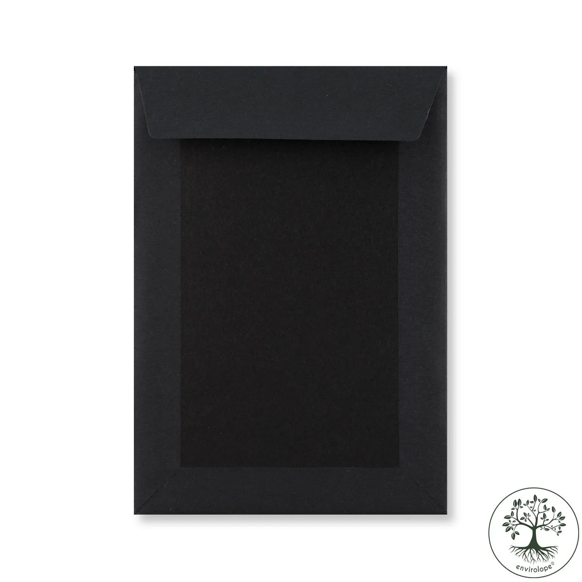 Full Black Hard Board Back Envelopes