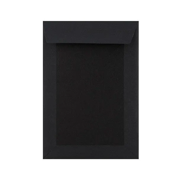Full Black Hard Board Back Envelopes