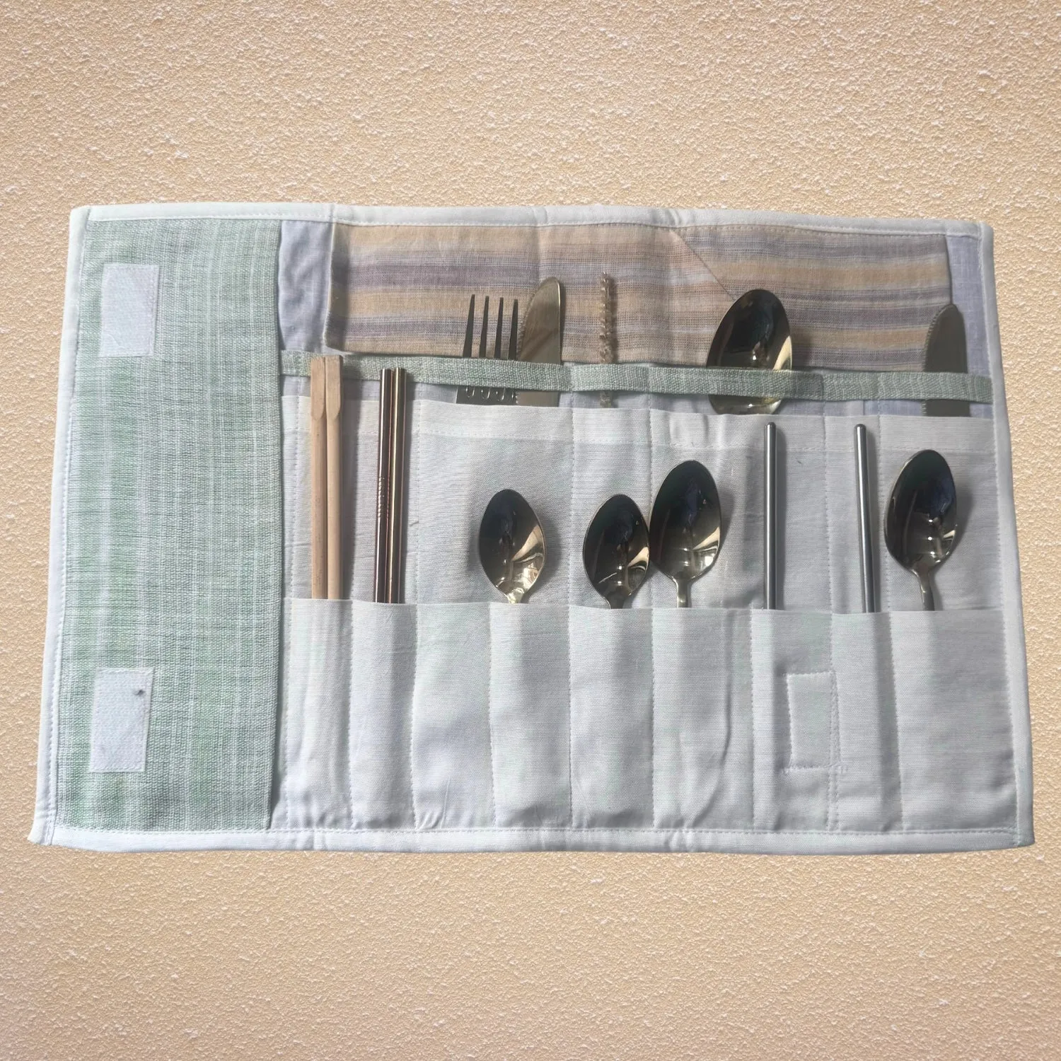 Grey Multi Pocket Pouch/Case | Kitchen & School Stationery Purpose | Travel Apt