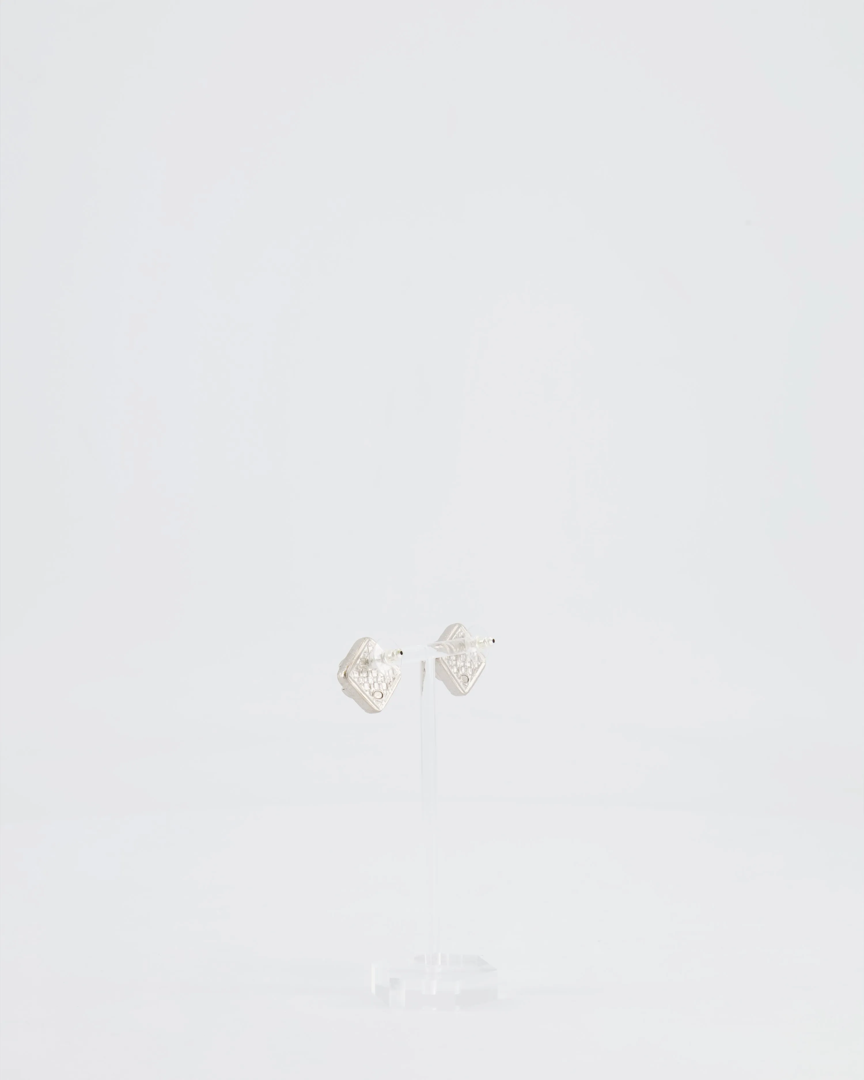 *HOT* Chanel Black, Crystal Embellished Diamond-Shaped CC Earrings
