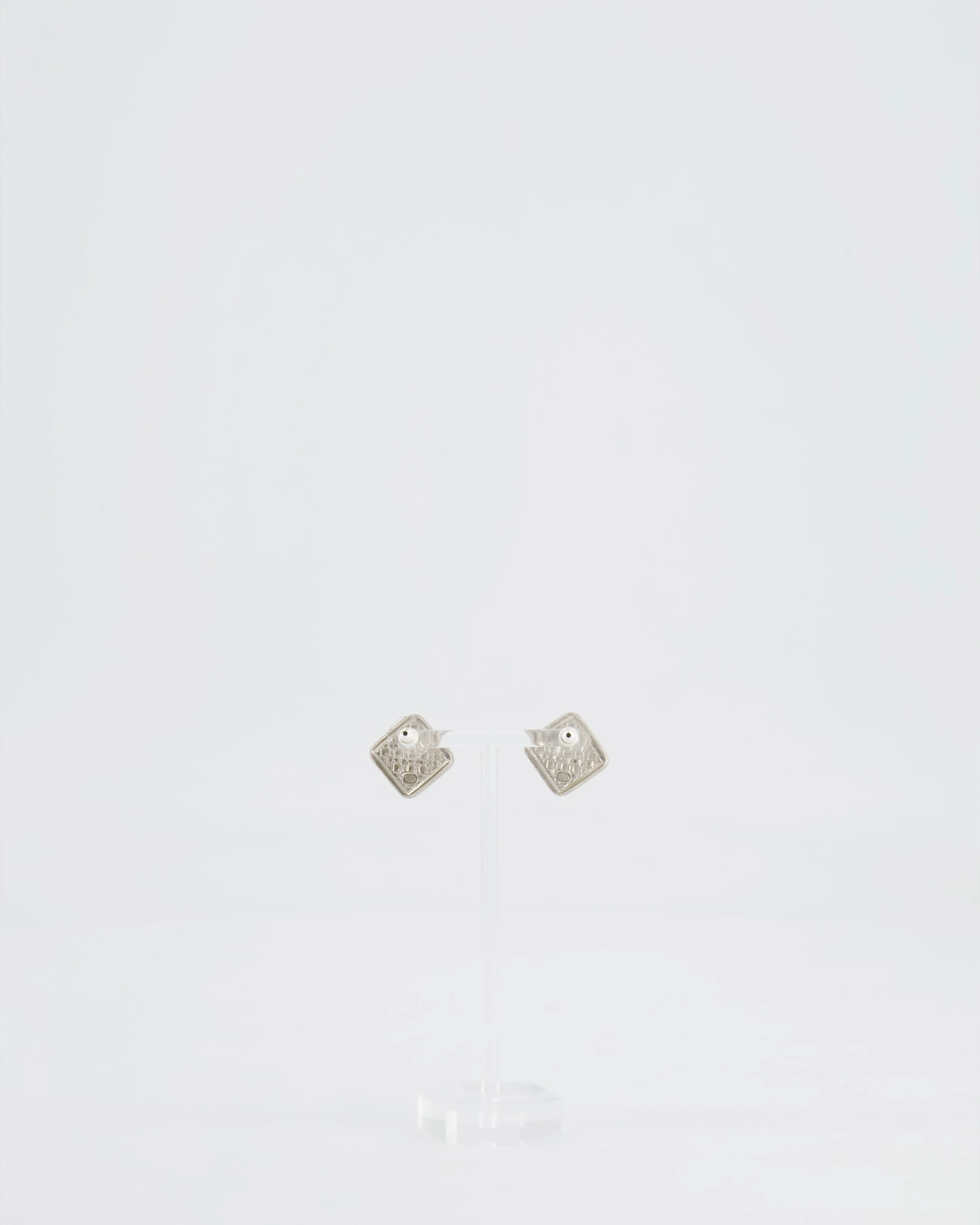 *HOT* Chanel Black, Crystal Embellished Diamond-Shaped CC Earrings
