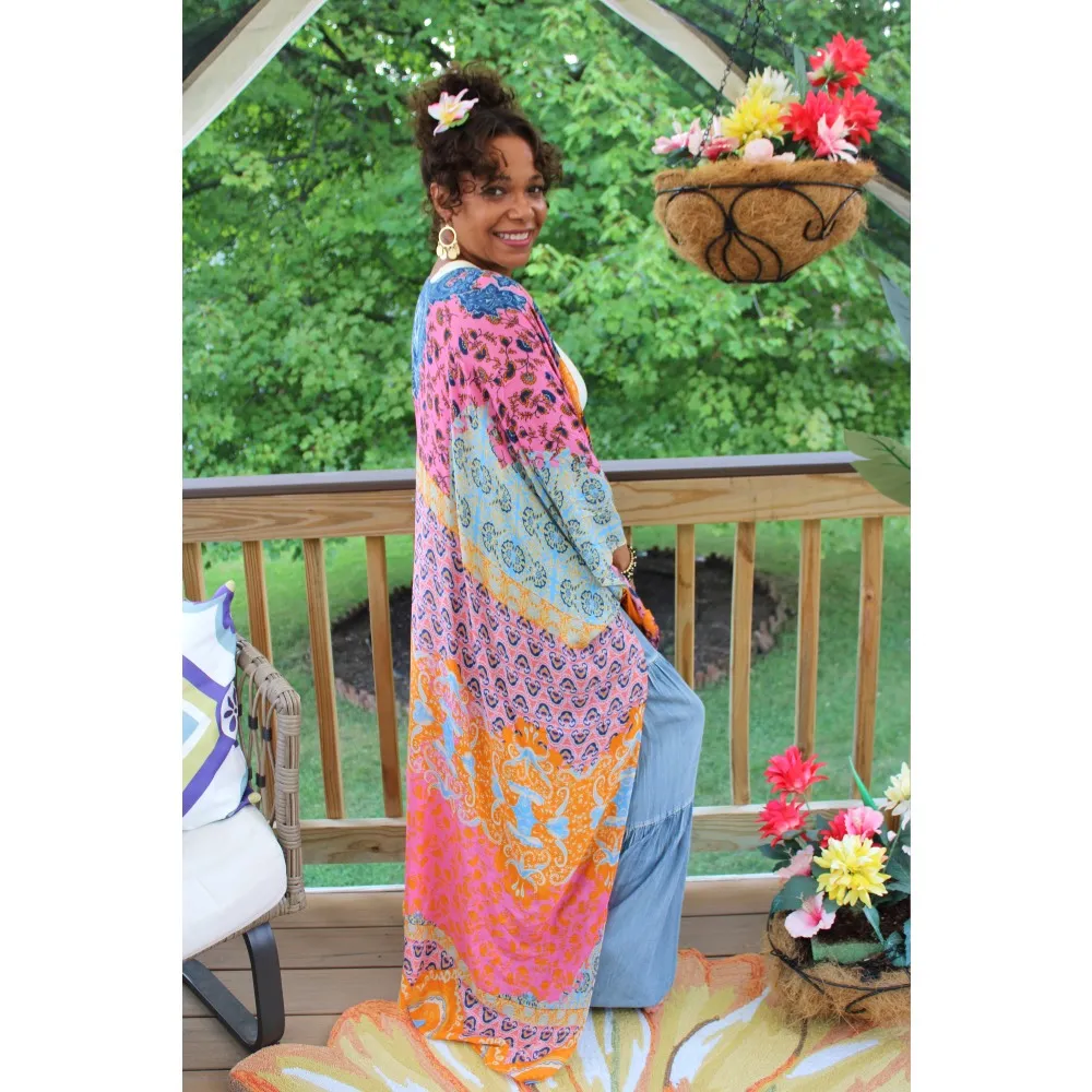 Intricate Demask Kimono