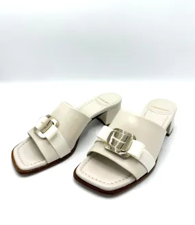 Ivory GHW Bowtie Wedge Sandals Sz 6.5