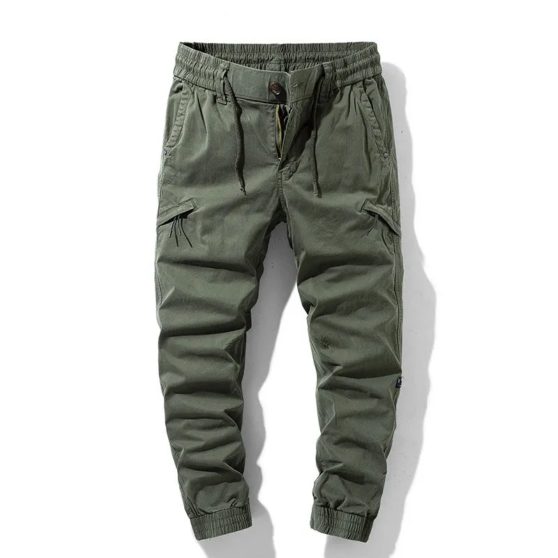 Men's Cargo Pants Multi Pocket Drawstring Pants