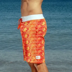 Men's Surfer Boardies: Orange Crush