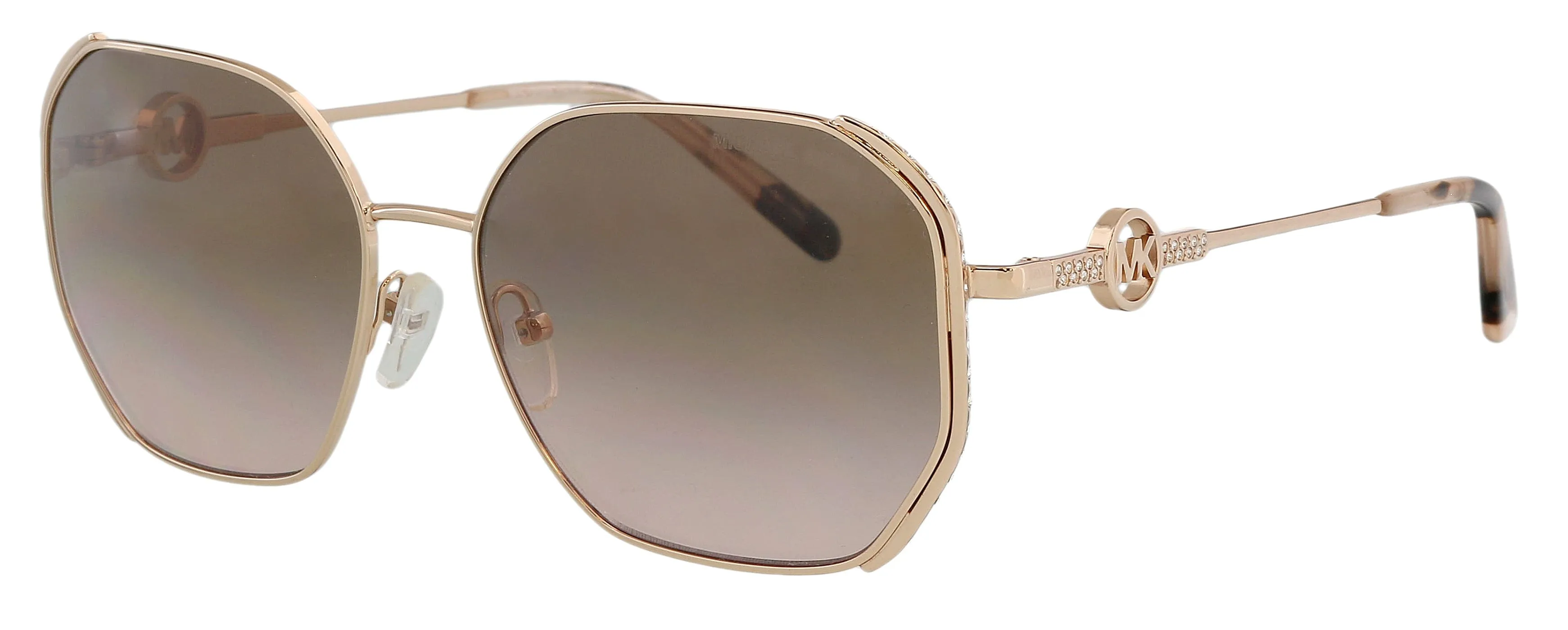 Michael Kors  0MK1074B 11081157 Santorini Full Rim Rose Gold Square Sunglasses