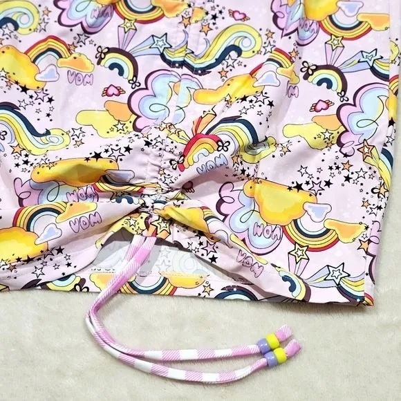 Natalie Fairyfloss Skirt | Bright Fun Colors & Graphics Front Pull