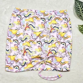 Natalie Fairyfloss Skirt | Bright Fun Colors & Graphics Front Pull