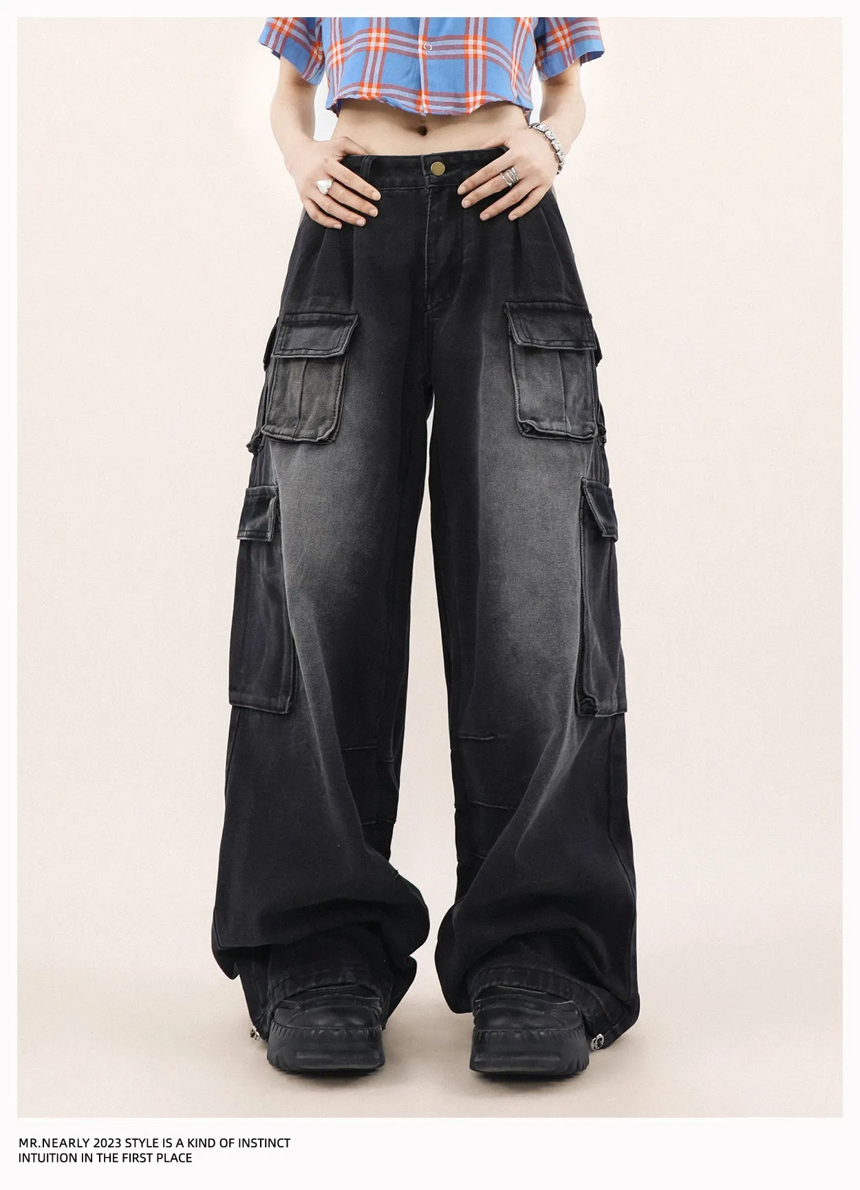 QS482A multi pocket pants