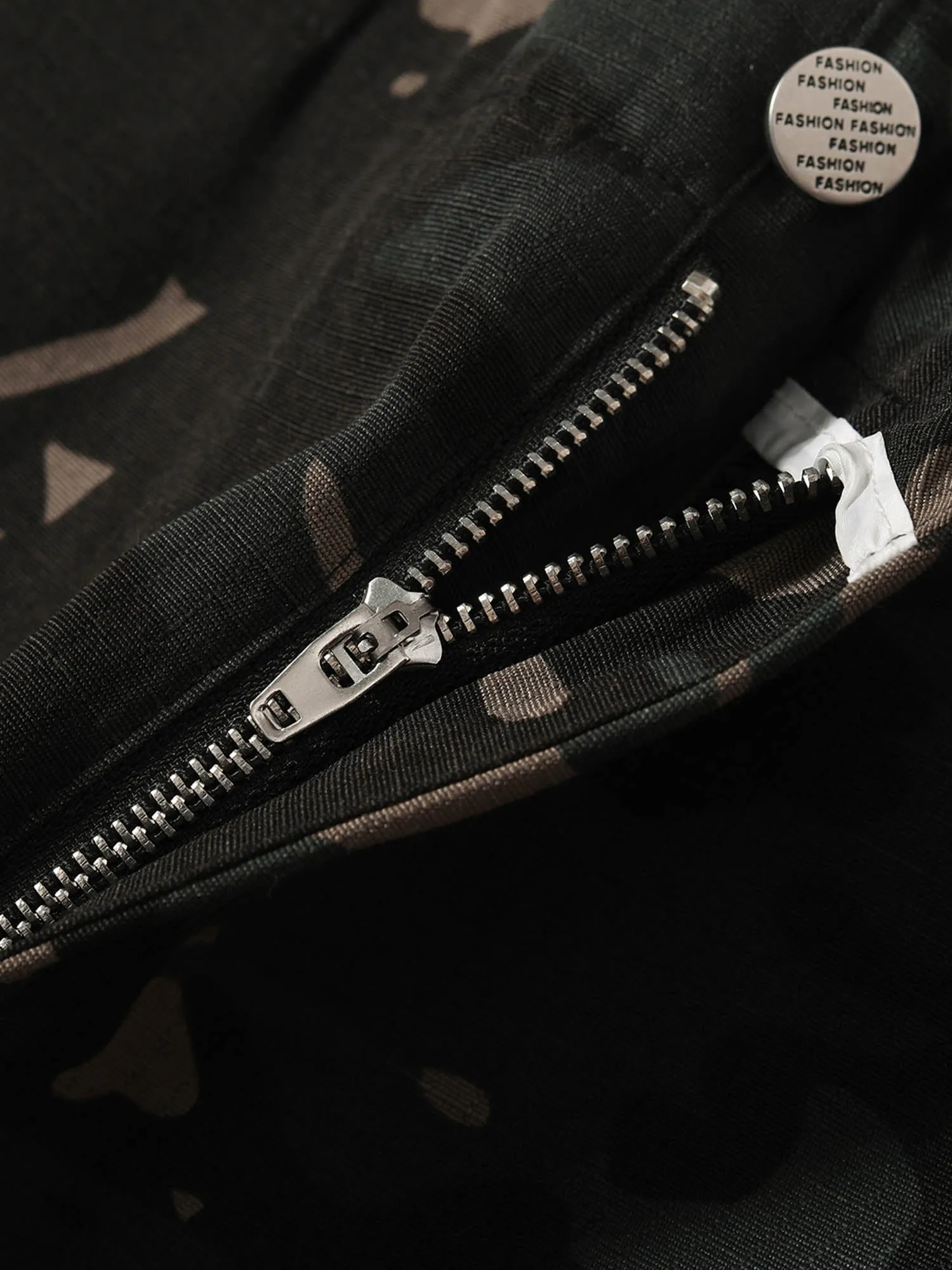 Thesupermade High Street Multi-Pocket Zipper Camouflage Pants