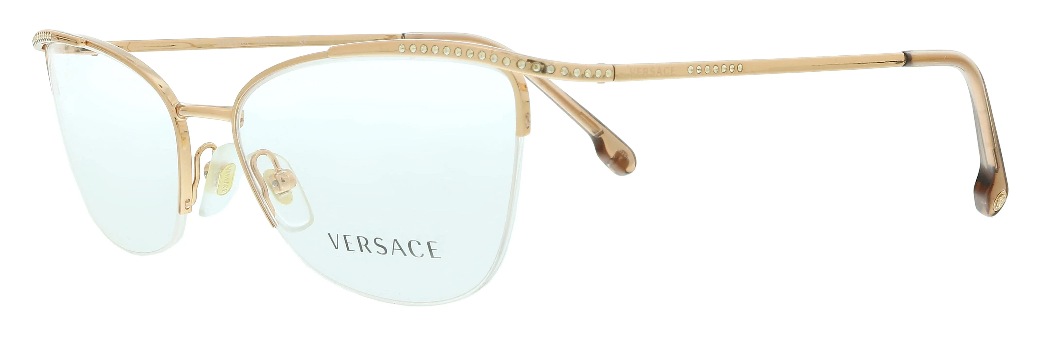 Versace 0VE1261B 1412 Pink Gold Cat Eye Eyeglasses