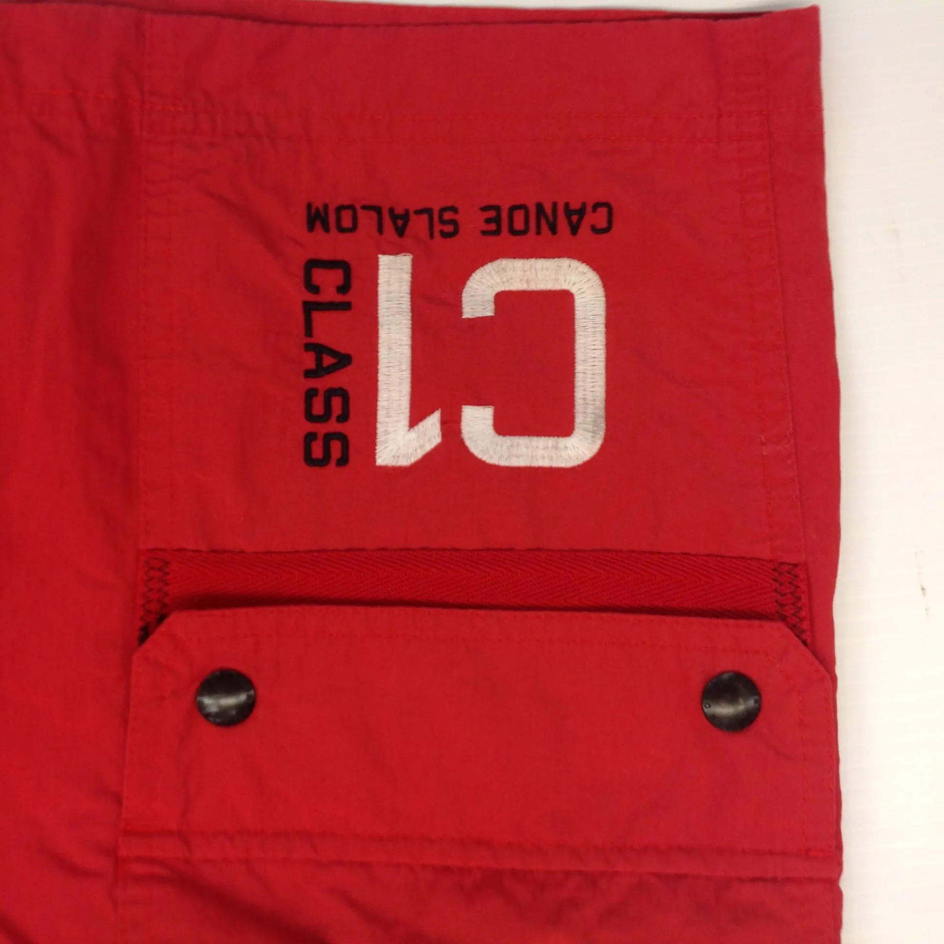 Vintage Polo by Ralph Lauren Red Men's XL C1 Class Canoe Slalom Swim Trunks Board Shorts Bathing Suit