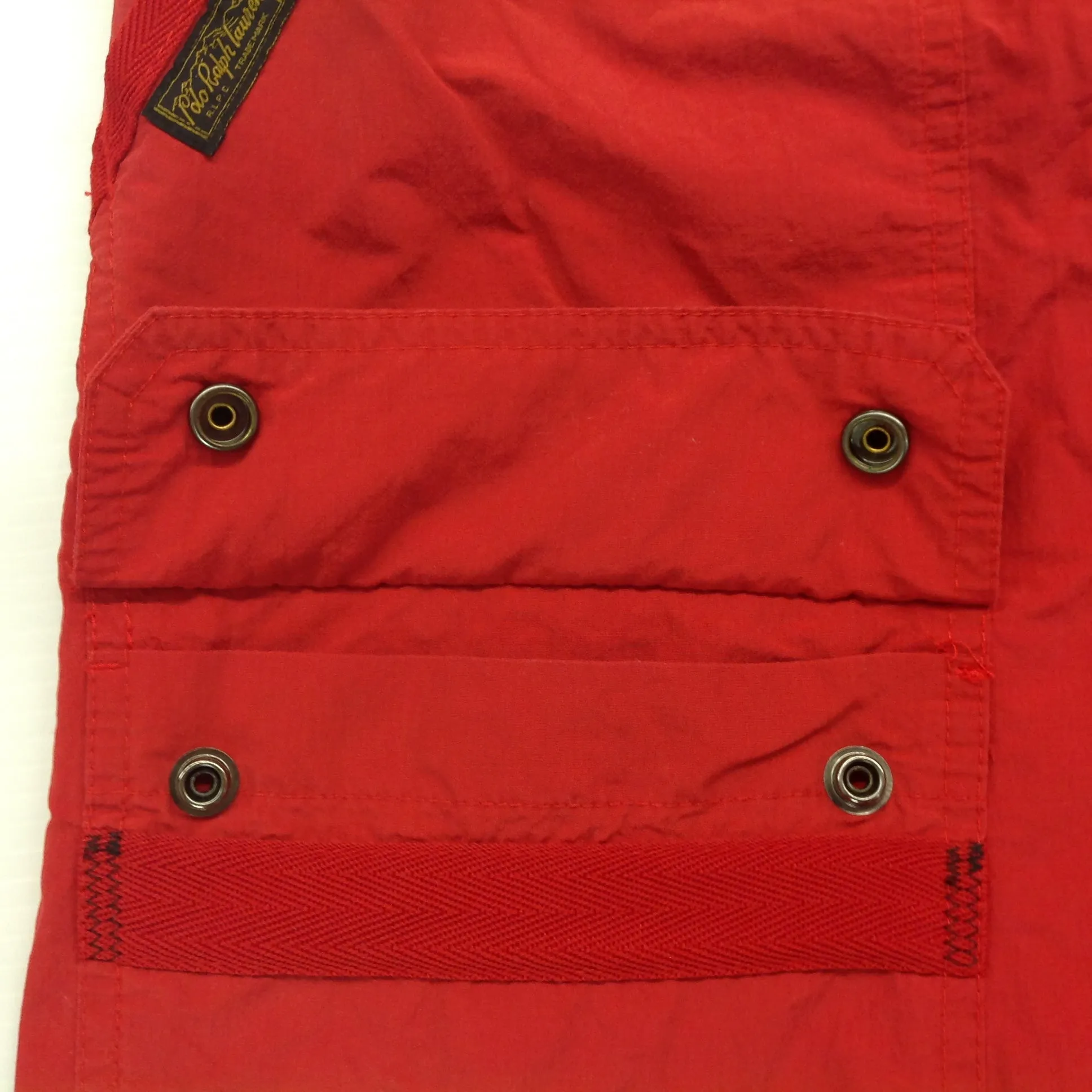 Vintage Polo by Ralph Lauren Red Men's XL C1 Class Canoe Slalom Swim Trunks Board Shorts Bathing Suit