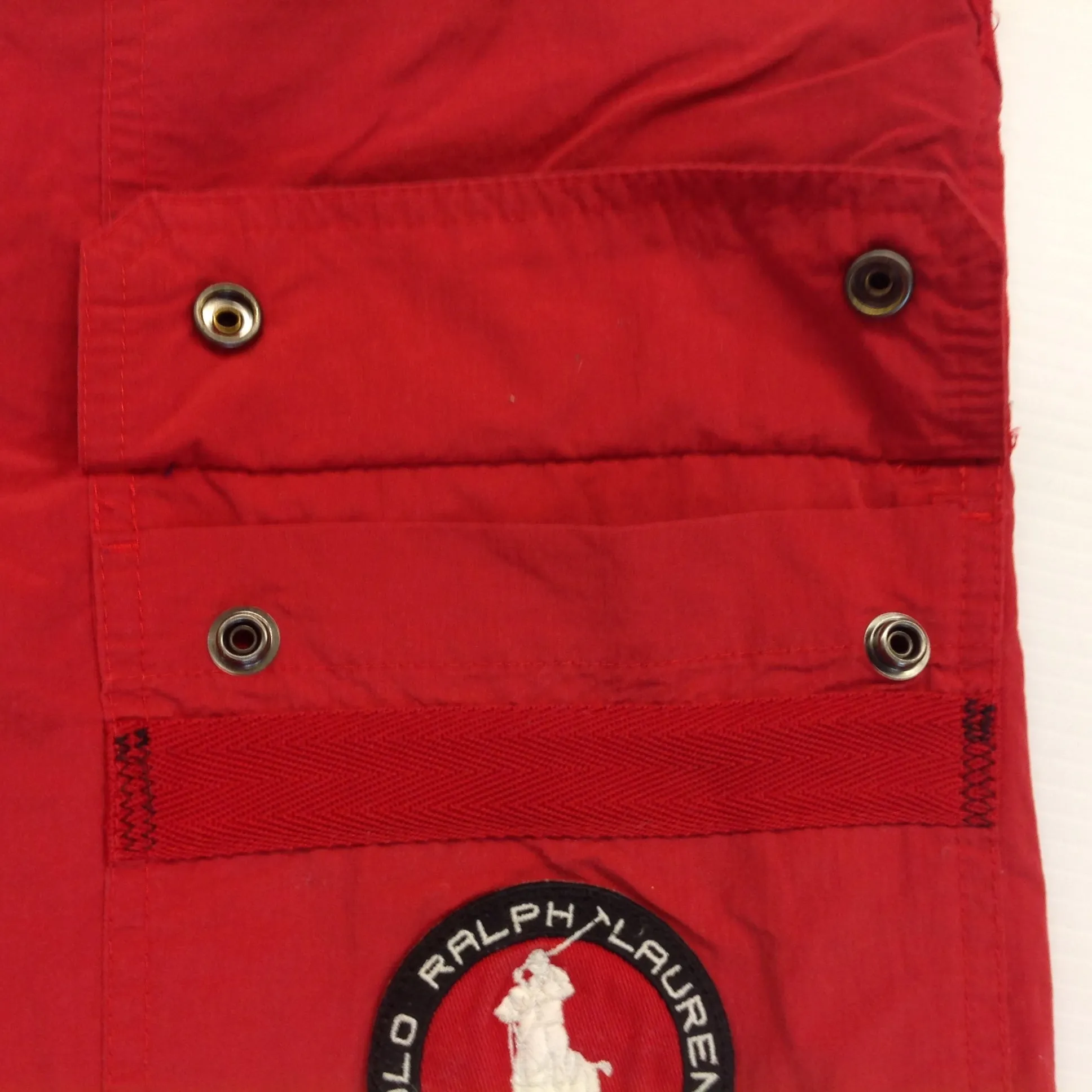 Vintage Polo by Ralph Lauren Red Men's XL C1 Class Canoe Slalom Swim Trunks Board Shorts Bathing Suit