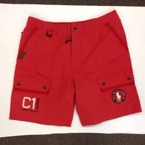 Vintage Polo by Ralph Lauren Red Men's XL C1 Class Canoe Slalom Swim Trunks Board Shorts Bathing Suit