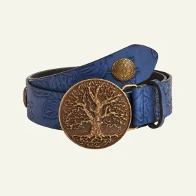 Vintage Tree Pattern Buckle Belt