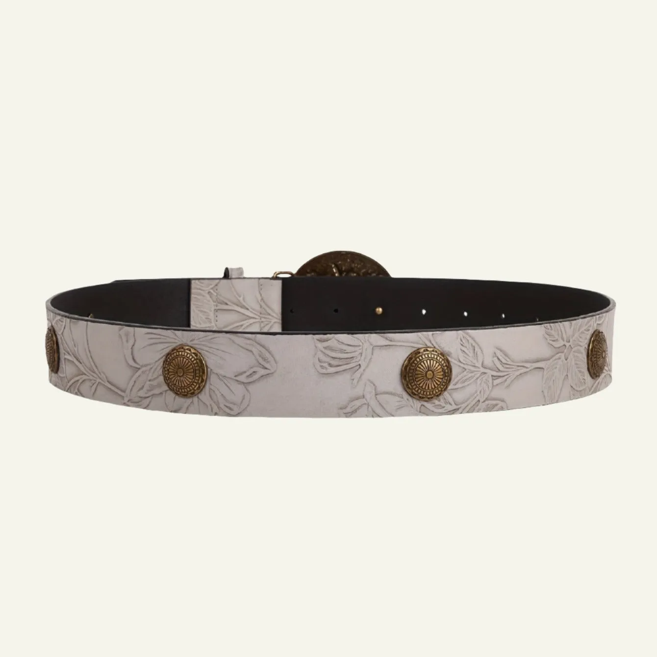 Vintage Tree Pattern Buckle Belt